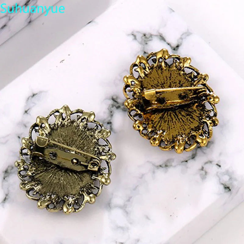 Vintage Gothic Stijl Hoofd Standbeeld Cameo Broche