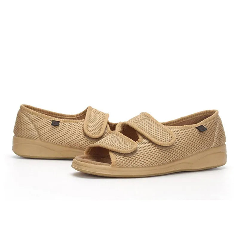 Diabetes widened adjustable shoes for the elderly.