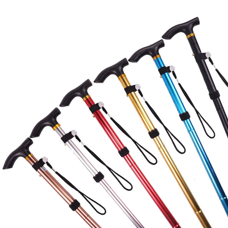 Multifunction Walking Stick Trekking Poles Telescopic Fold