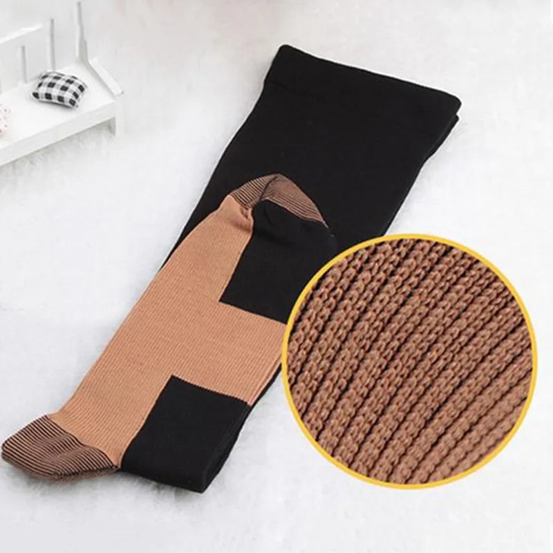 Calcetines de compresión antifatiga MADIMED, medias para venas varicosas, calcetines de compresión deportivos hasta la rodilla para correr, calcetines atléticos