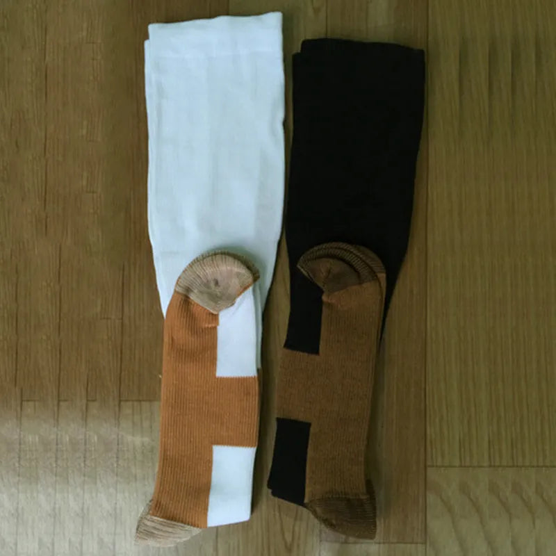 Calcetines de compresión antifatiga MADIMED, medias para venas varicosas, calcetines de compresión deportivos hasta la rodilla para correr, calcetines atléticos