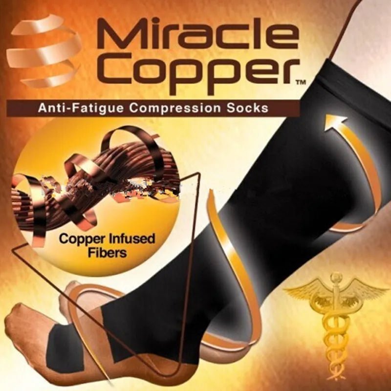 Calcetines de compresión antifatiga MADIMED, medias para venas varicosas, calcetines de compresión deportivos hasta la rodilla para correr, calcetines atléticos