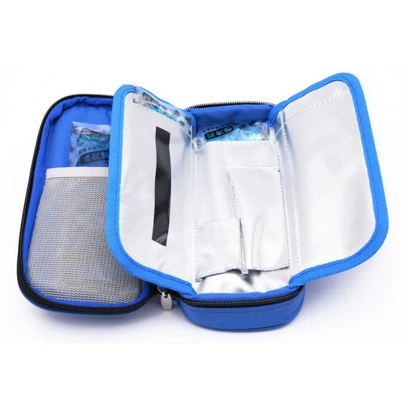 Puntos de drogas bolsa de refrigeración refrigerada por congelación de insulina portátil de medicamentos para pacientes con diabetes
