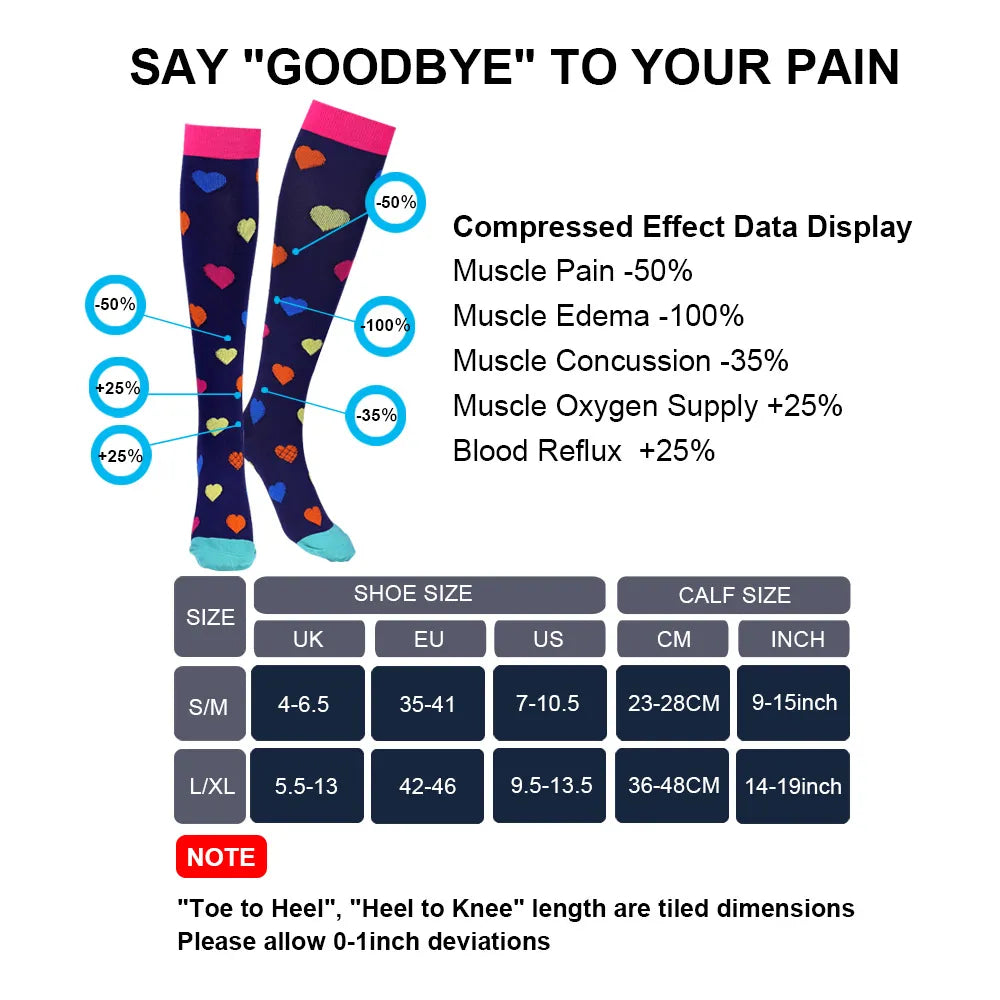 Compression Socks for Men or Women 20-30 Mmhg