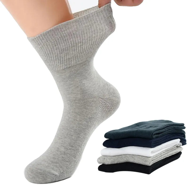 4 par/lote calcetines para diabéticos calcetines de boca sueltos no vinculantes para pacientes diabéticos hipertensos Material de algodón de bambú mujeres y hombres