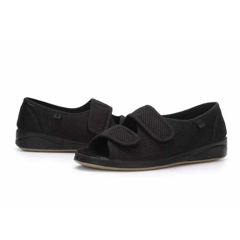 Diabetes widened adjustable shoes for the elderly.