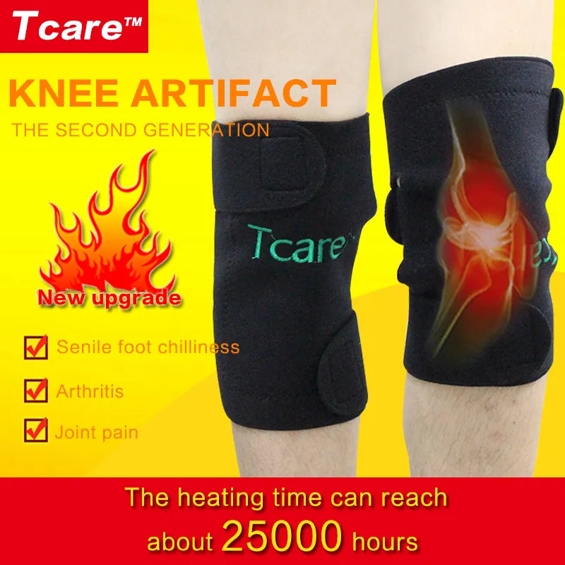 1 Pair Tourmaline Self-Heating Knee Leggings Brace Support with magnetic therapy.