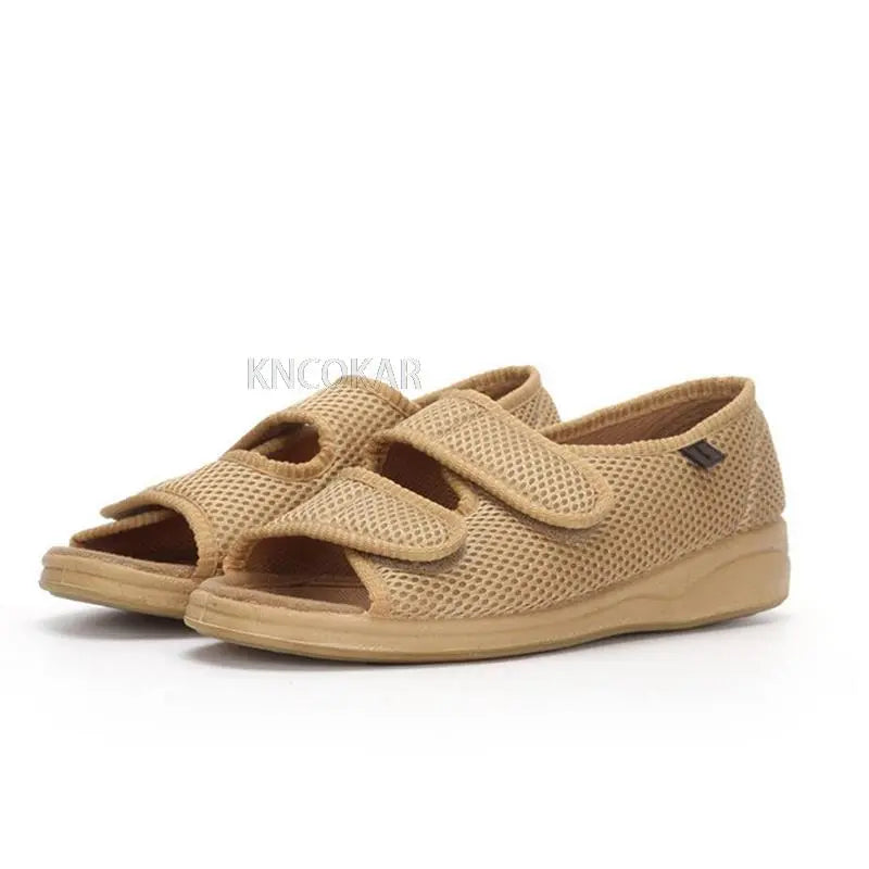 Diabetes widened adjustable shoes for the elderly.