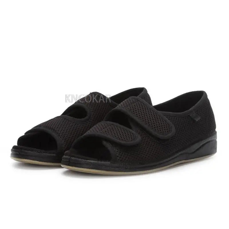 Diabetes widened adjustable shoes for the elderly.