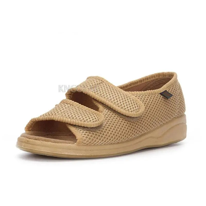 Diabetes widened adjustable shoes for the elderly.